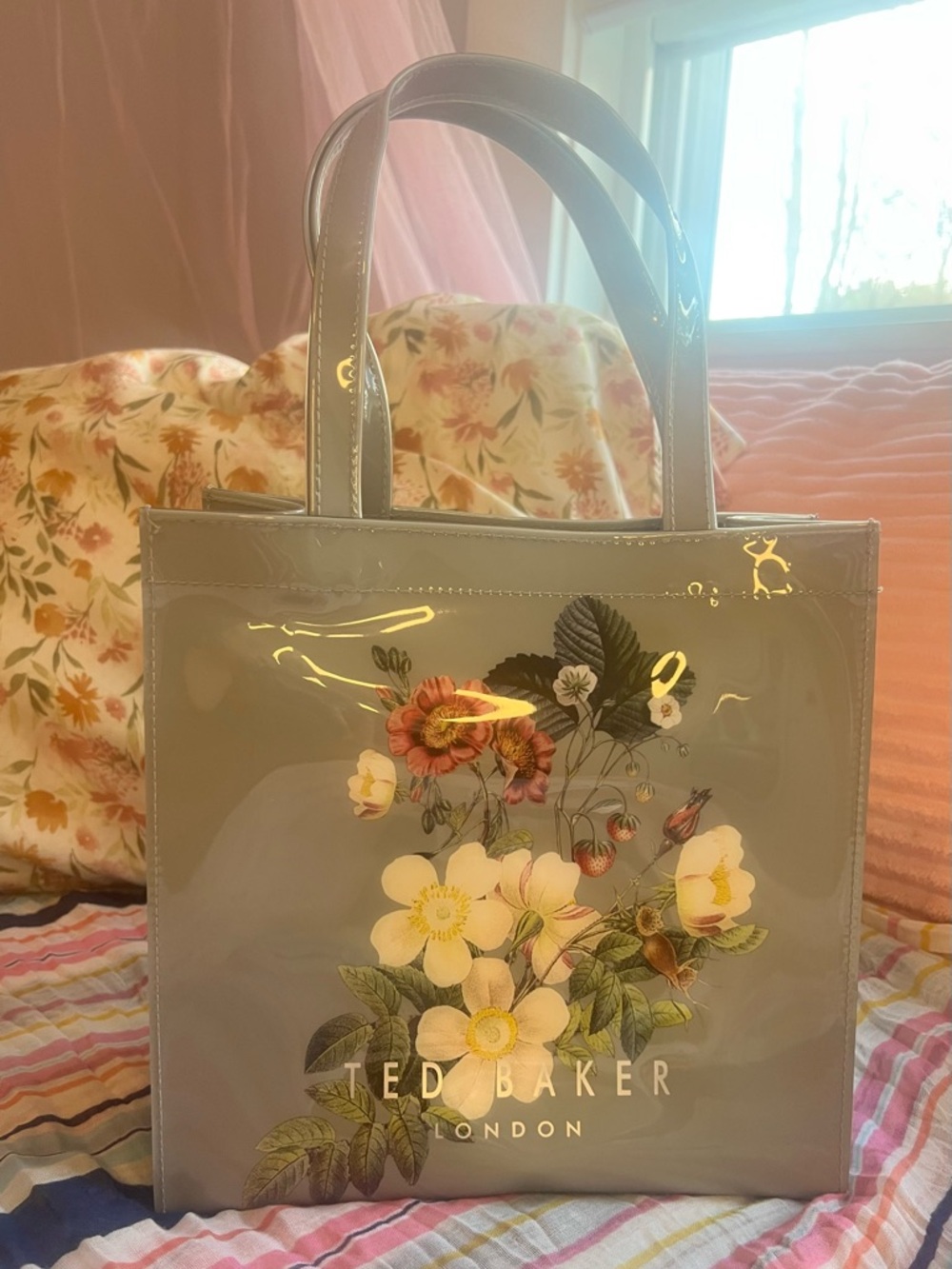🌸 Ted Baker London Floral PVC Tote | No Ordinary Designer Bag | Soft & Sturdy